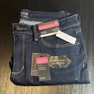 a.n.a Dark Blue Skinny Jeans - Super Soft Stretch